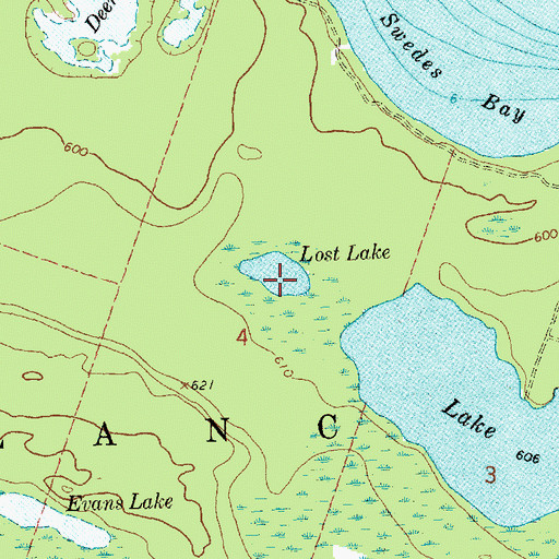 Topographic Map of Lost Lake, MI