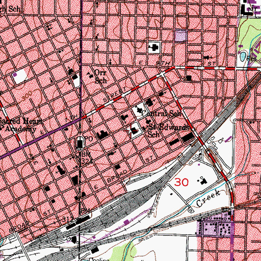 Topographic Map of Miller County Courthouse, AR
