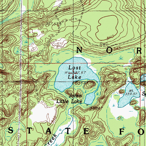 Topographic Map of Lost Lake, MI