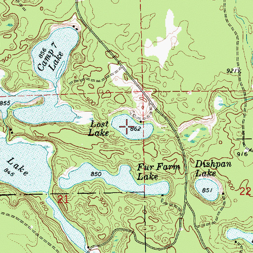 Topographic Map of Lost Lake, MI