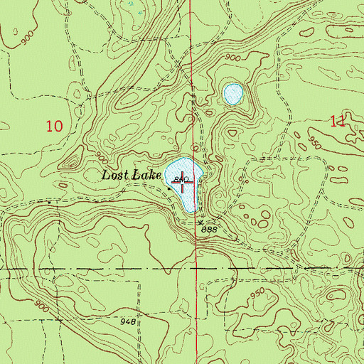 Topographic Map of Lost Lake, MI