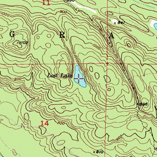 Topographic Map of Lost Lake, MI
