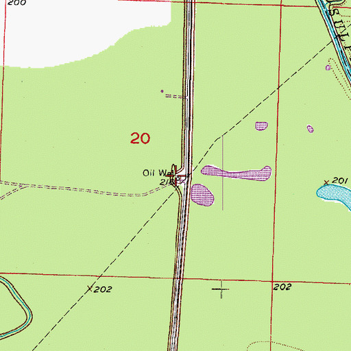 Topographic Map of Millett Oil and Gas Field, AR