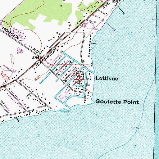 Topographic Map of Lottivue, MI