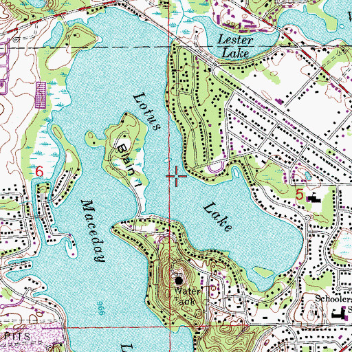 Topographic Map of Lotus Lake, MI