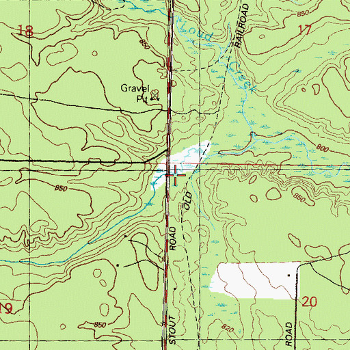Topographic Map of Loud Creek, MI