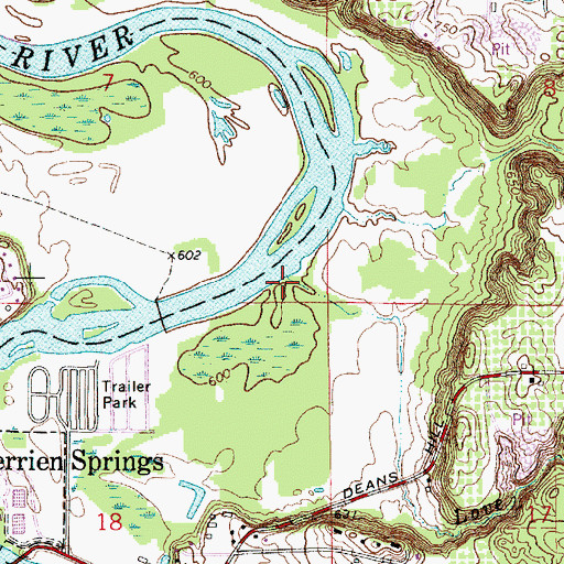 Topographic Map of Love Creek, MI
