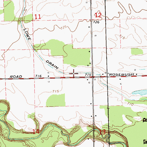 Topographic Map of Lowe Drain, MI
