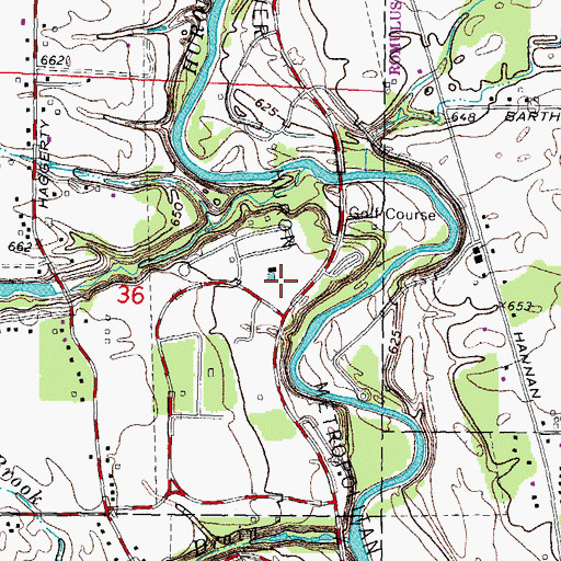 Topographic Map of Lower Huron Metropolitan Park, MI
