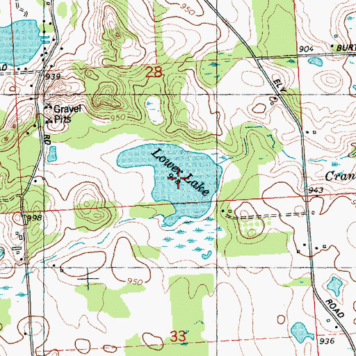 Topographic Map of Lower Lake, MI