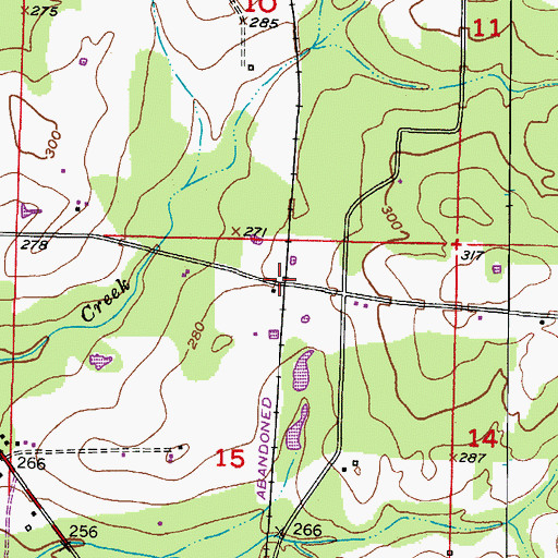Topographic Map of Roberts (historical), AR