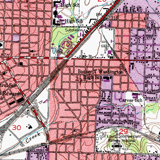 Topographic Map of Saint James Baptist Church, AR