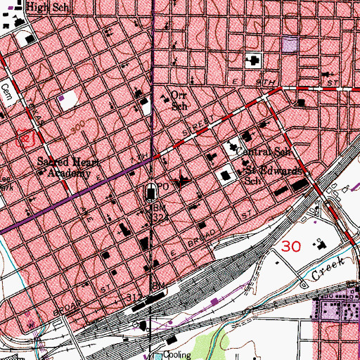 Topographic Map of Saint Michael Hospital of Texarkana, AR