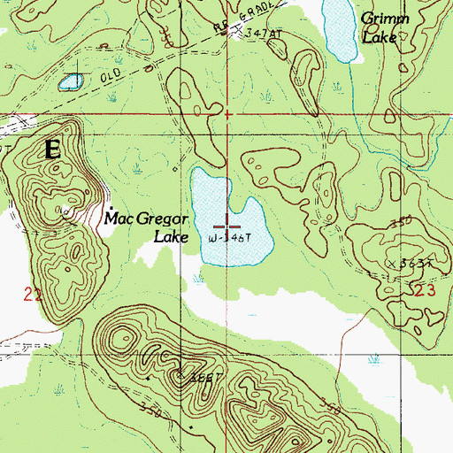 Topographic Map of MacGregor Lake, MI
