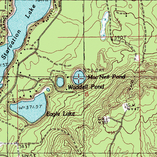 Topographic Map of MacNeil Pond, MI