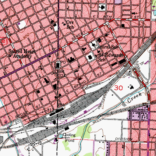 Topographic Map of Texarkana City Hall, AR