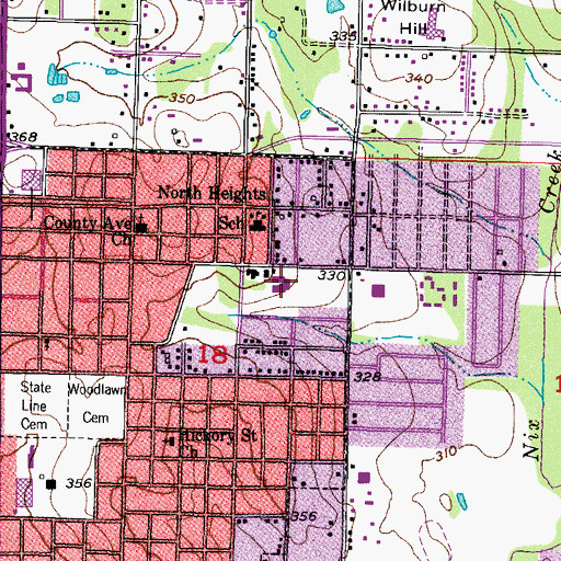 Topographic Map of Kilpatrick Elementary School, AR