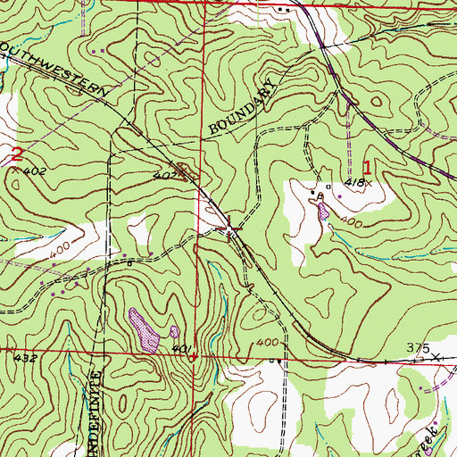 Topographic Map of Wona (historical), AR