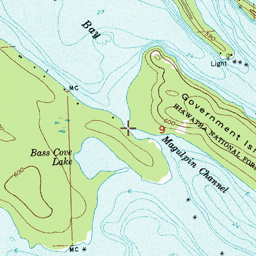 Topographic Map of Magulpin Channel, MI