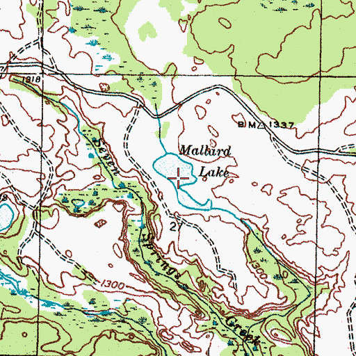 Topographic Map of Mallard Lake, MI