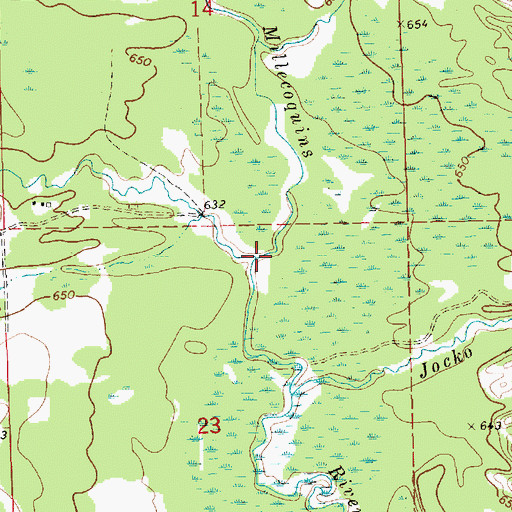 Topographic Map of Maloney Creek, MI