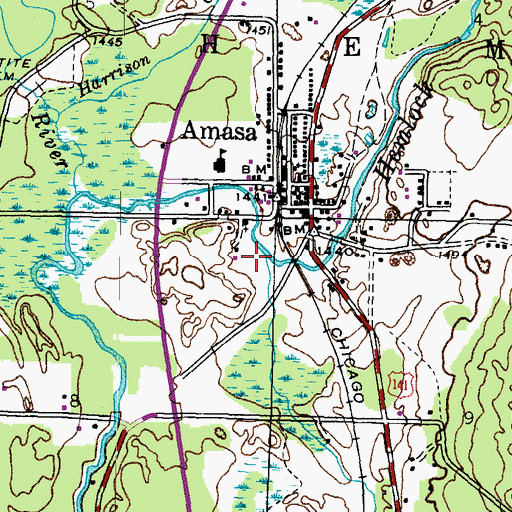 Topographic Map of Manila Creek, MI