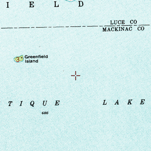 Topographic Map of Manistique Lake, MI