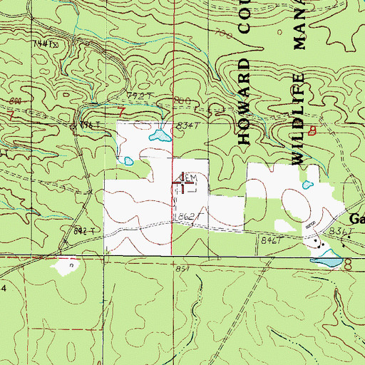 Topographic Map of Galena Cemetery, AR