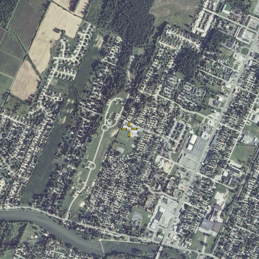 Aerial/Satellite Image of Manor Elementary School, MI