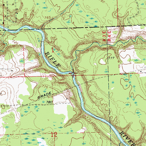 Topographic Map of Mansfield Creek, MI