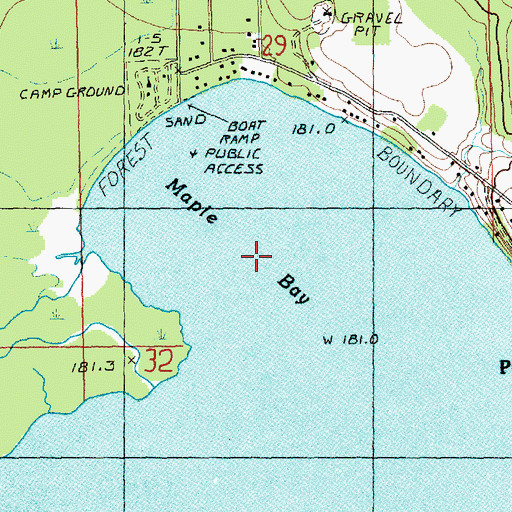 Topographic Map of Maple Bay, MI