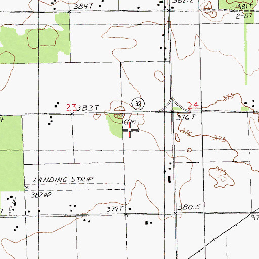 Topographic Map of Maple Hill Cemetery, MI