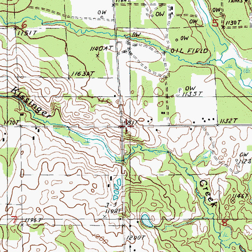 Topographic Map of Maple Hill School, MI