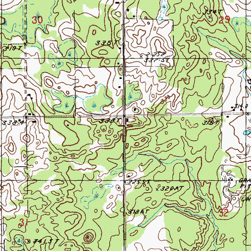 Topographic Map of Maple Hill School, MI