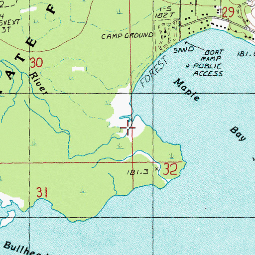 Topographic Map of Maple River, MI