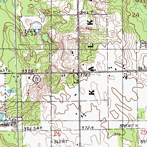 Topographic Map of Maplegrove School, MI