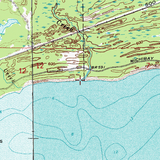Topographic Map of Marblehead Creek, MI