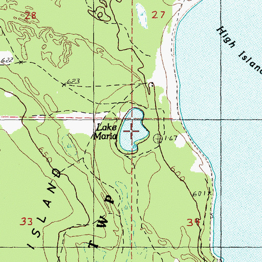 Topographic Map of Lake Maria, MI