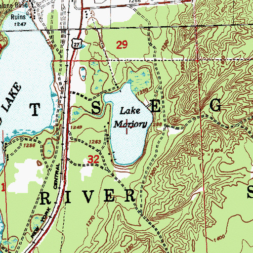 Topographic Map of Lake Marjory, MI