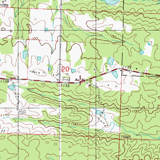 Topographic Map of Bethel Chapel, AR