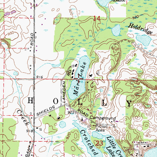 Topographic Map of Marl Lake, MI