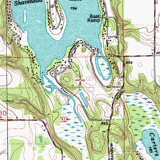 Topographic Map of Marl Pit, MI