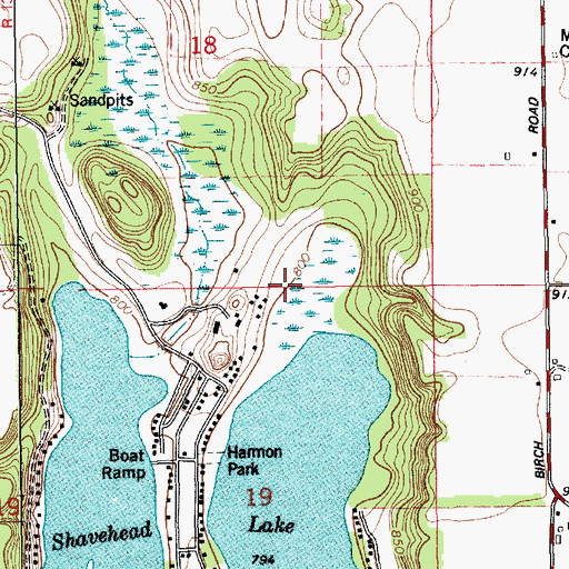 Topographic Map of Marl Pit, MI
