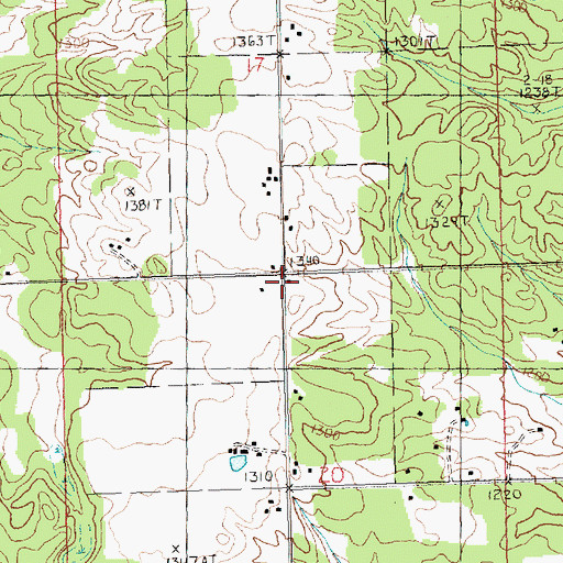 Topographic Map of Marquardt School, MI