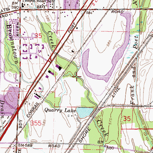 Topographic Map of Marsh Creek, MI