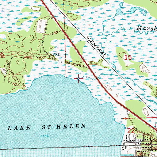 Topographic Map of Marsh Creek, MI