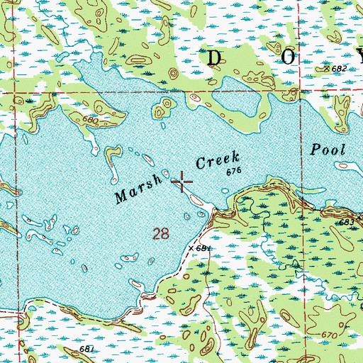 Topographic Map of Marsh Creek Pool, MI