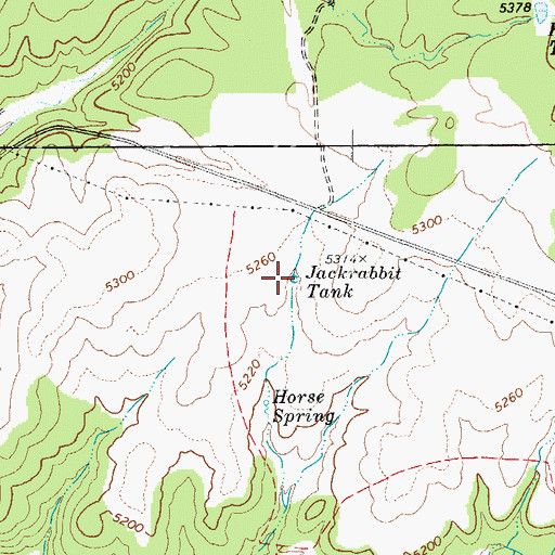 Topographic Map of Jackrabbit Tank, AZ