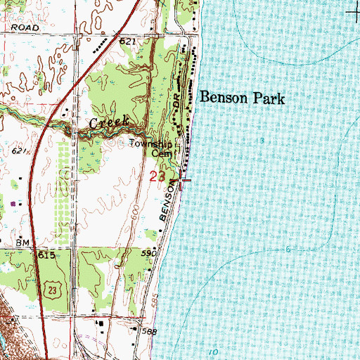 Topographic Map of Mason Creek, MI
