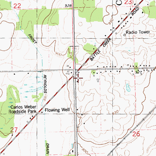 Topographic Map of Maurer School, MI